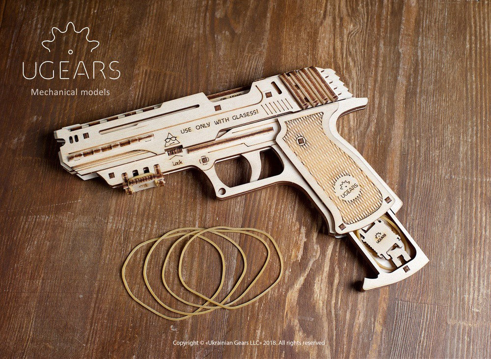 Ugears Wolf-01 Handgun (New Packaging design) - 62 Pieces 70047