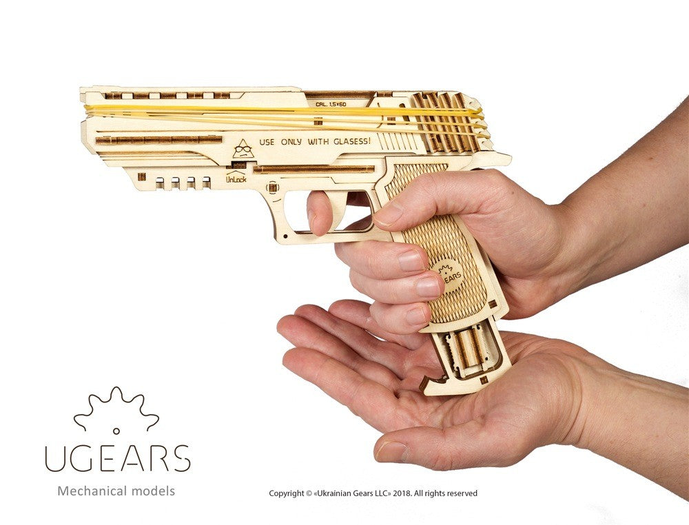 Ugears Wolf-01 Handgun (New Packaging design) - 62 Pieces 70047