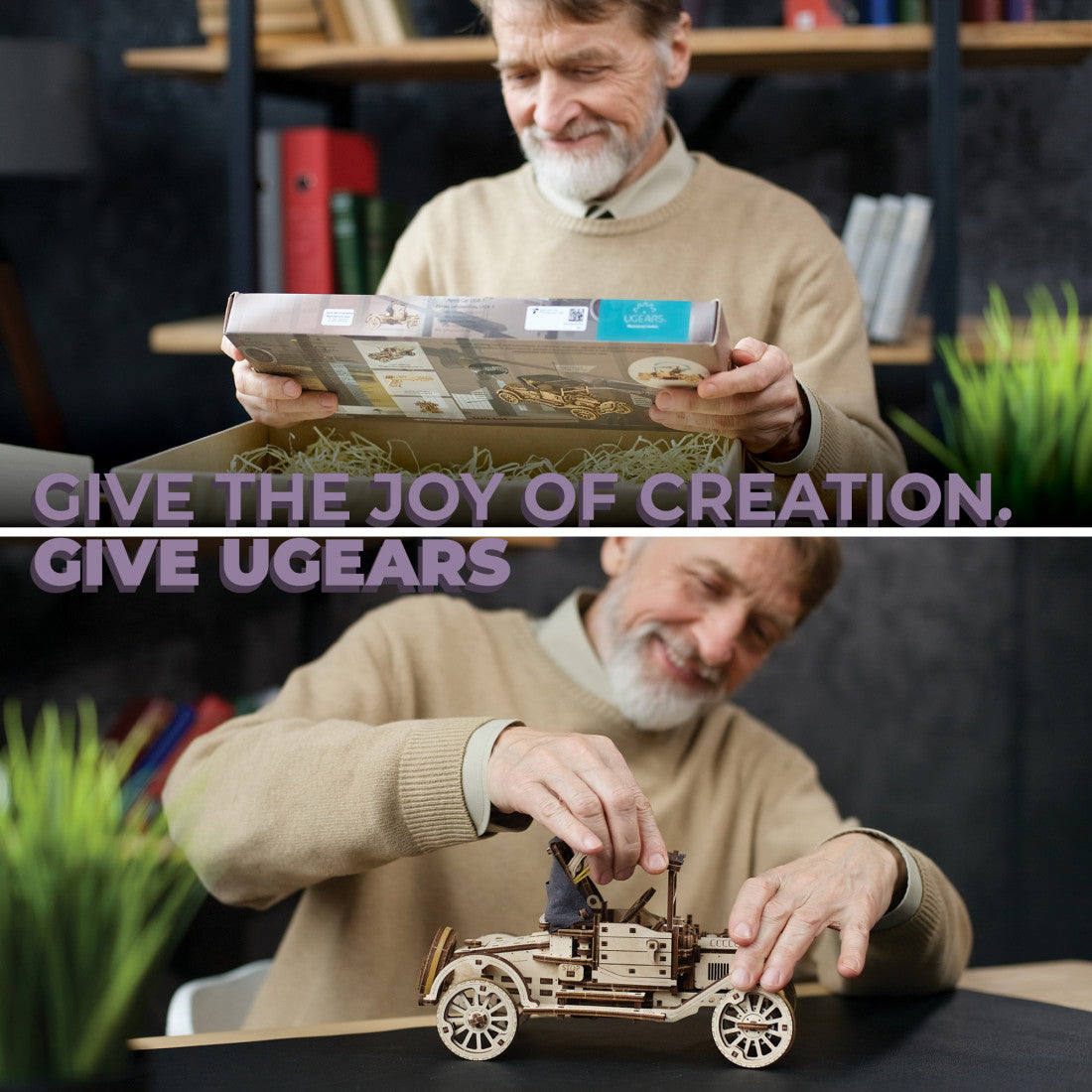 UGears Retro Car UGR-T (Old Model T) -  337 Pieces (Advanced)