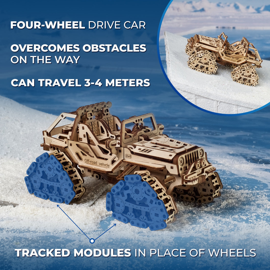 UGears Tracked Off-Road Vehicle - 423 Pieces 70204