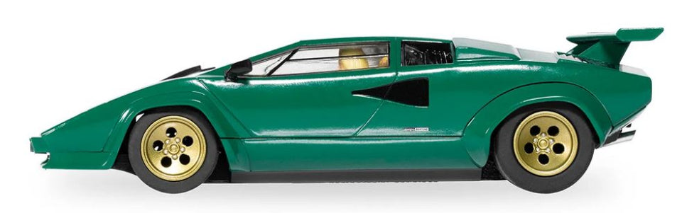 Scalextric C4500 Lamborghini Countach - Verde Pino, DPR w/Lights Slot car SCA4500T