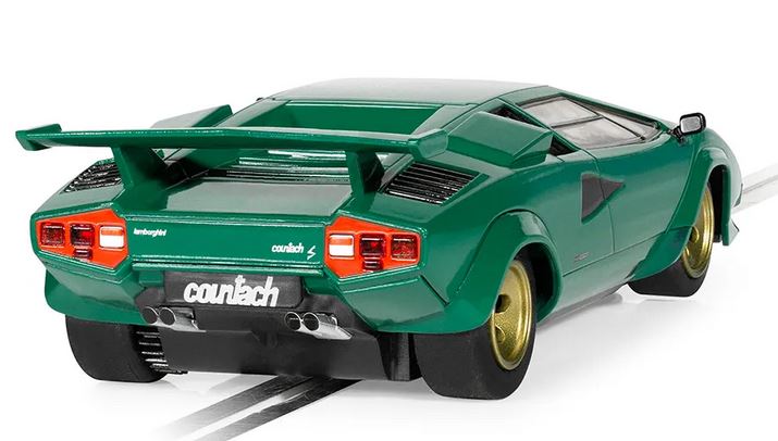 Scalextric C4500 Lamborghini Countach - Verde Pino, DPR w/Lights Slot car SCA4500T