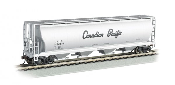 HO Rolling Canadian 4 Bay Cylindrical Grain Hopper - Canadian Pacific #383176