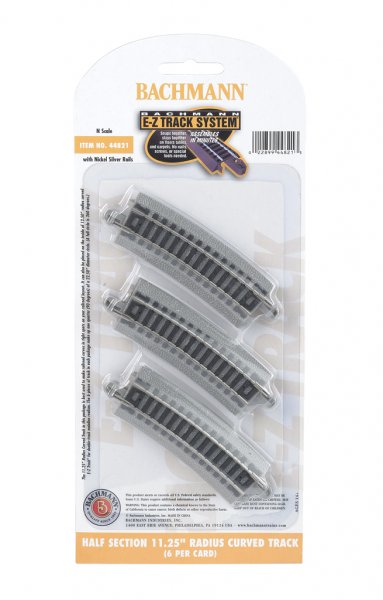 Bachmann Half Section 11.25" Radius Curved Track (N Scale) 44821