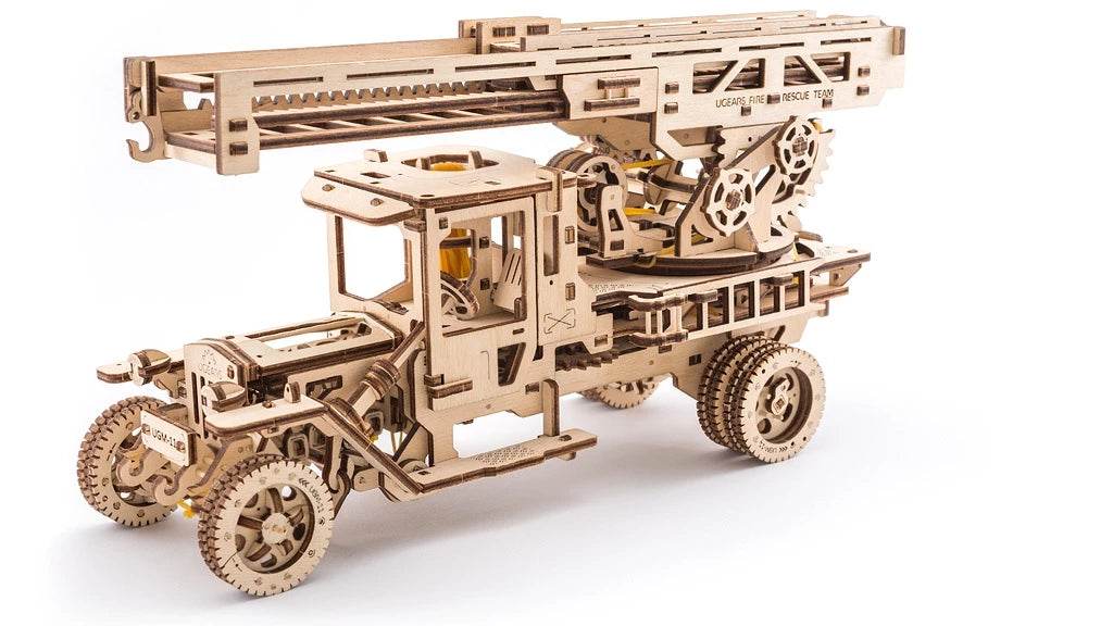 UGears Ladder Fire Truck - 537 Pieces (Advanced) UGR70022