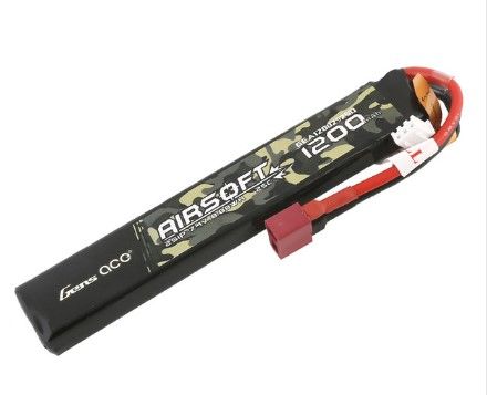 Airsoft 1200mAh 2S1P 7.4V 25C LiPo Gun Battery with Deans Plug