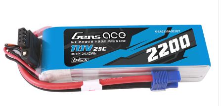 G-Tech 2200mAh 3S1P 11.1V 60C LiPo Battery Pack with EC3 Plug Soft Pack