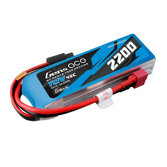 G-Tech 2200mAh 4S1P 14.8V 45C Lipo Battery Pack With Deans Plug