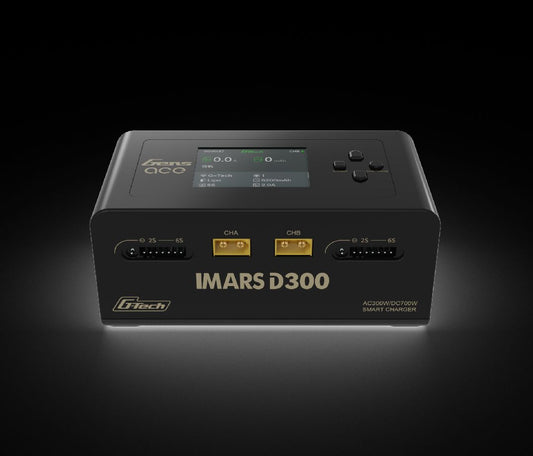 IMARS D300 G-Tech Dual Channel AC/DC 15A x 2 / 1-6S LiPo Battery Charger - Black