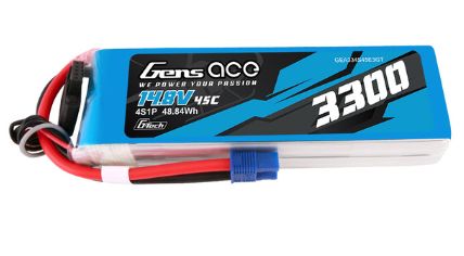 G-Tech 3300mAh 4S1P 14.8V 45C LiPo Battery Pack with EC3 Plug Soft Pack