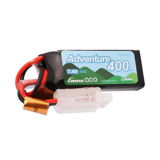 Bashing 400mAh 2S 1P 7.4V 35C LiPo JST-PHR-2P Plug