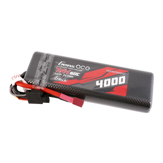G-Tech 4000mAh 2S1P 7.4V 60C HardCase LiPo Battery Pack 8# with Deans Plug