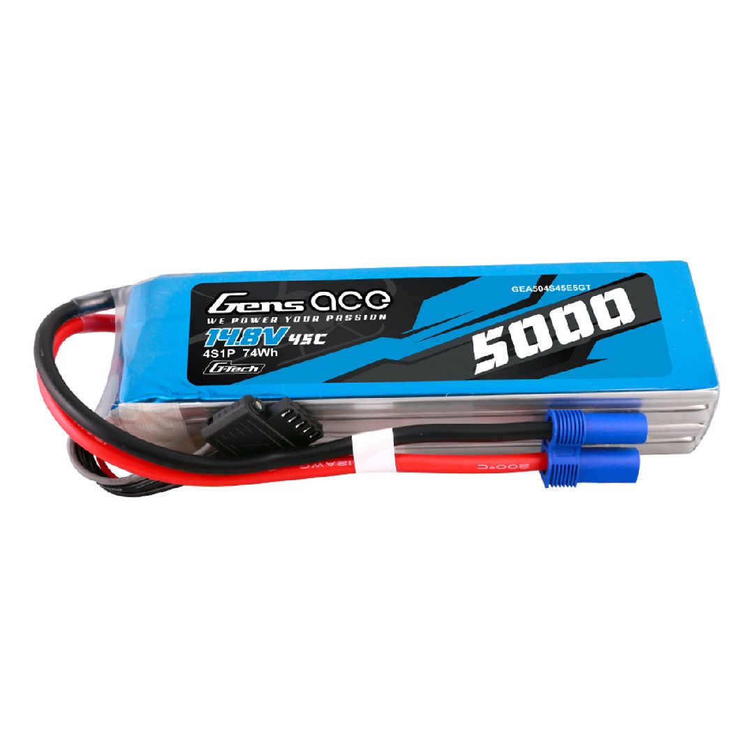 G-Tech 5000mAh 45C 4S1P 14.8V LiPo Battery Pack With EC5 Plug