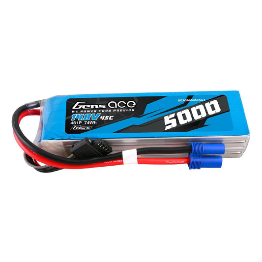 G-Tech 5000mAh 45C 4S1P 14.8V LiPo Battery Pack With EC5 Plug
