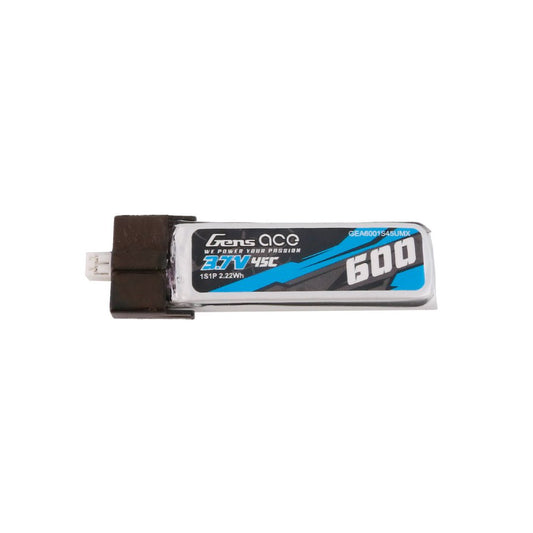 600mAh 3.7V 45C 1S1P Lipo Battery Pack With JST-PHR Plug