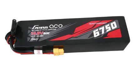 G-Tech 6750mAh 4S1P 14.8V 60C LiPo Battery Pack with XT60 Plug Soft Pack