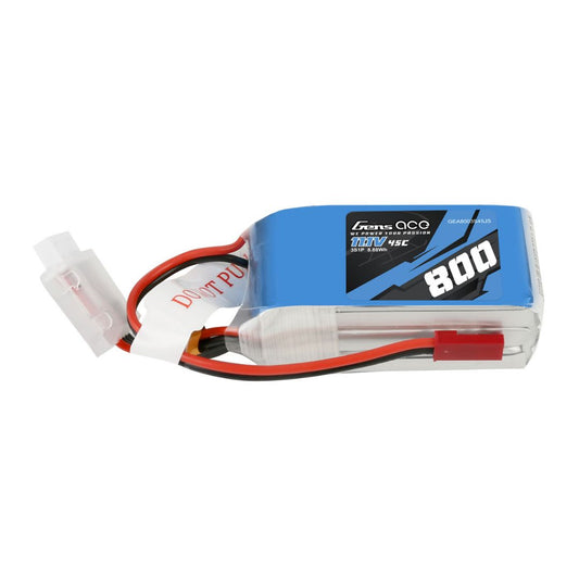 800mAh 3S1P 11.1V 45C LiPo JST Plug Soft Case