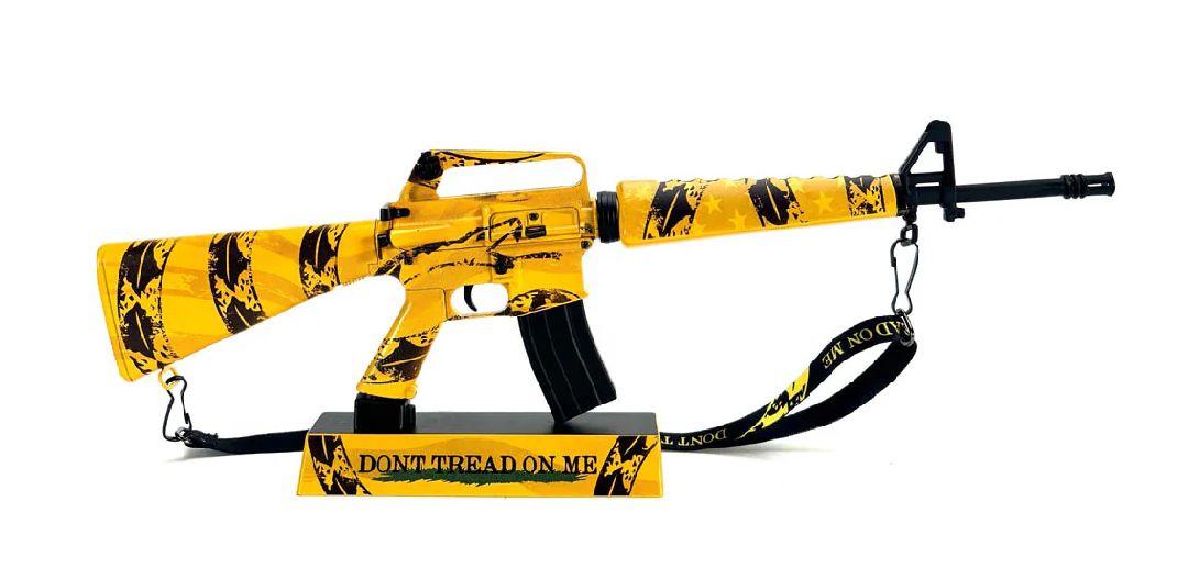 GoatGuns M16A1 "Don’t Tread" Metal Diecast Kit - Black/Yellow GOA16-TREAD
