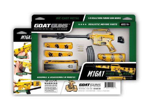 GoatGuns M16A1 "Don’t Tread" Metal Diecast Kit - Black/Yellow GOA16-TREAD