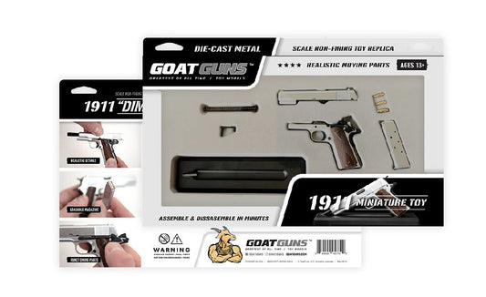 GoatGuns 1911 Metal Diecast Model Assembly Kit - Silver GOA1911-SILVER