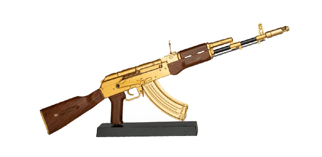 GoatGuns AK47 Metal Diecast Model Assembly Kit - Wood GOAAK-GOLD