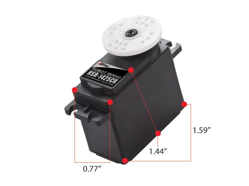 Hitec HS-1425CR Continous Rotation, Dual BB Servo HIT31425CR