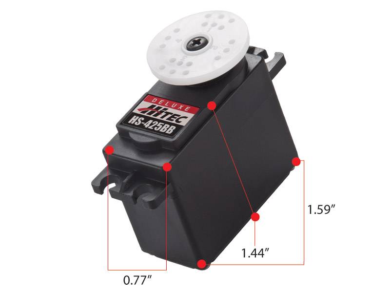 Hitec HS-425BB Deluxe Ball Bearing, Nylon, Dual BB Servo HIT31425S