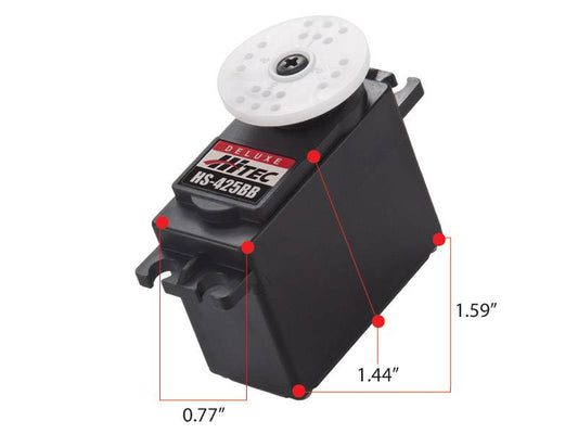 Hitec HS-425BB Deluxe Ball Bearing, Nylon, Dual BB Servo HIT31425S