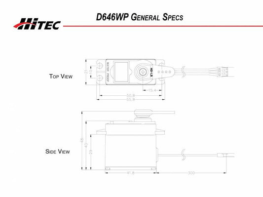 Hitec D646WP Waterproof High Torque Metal Gear (25T)