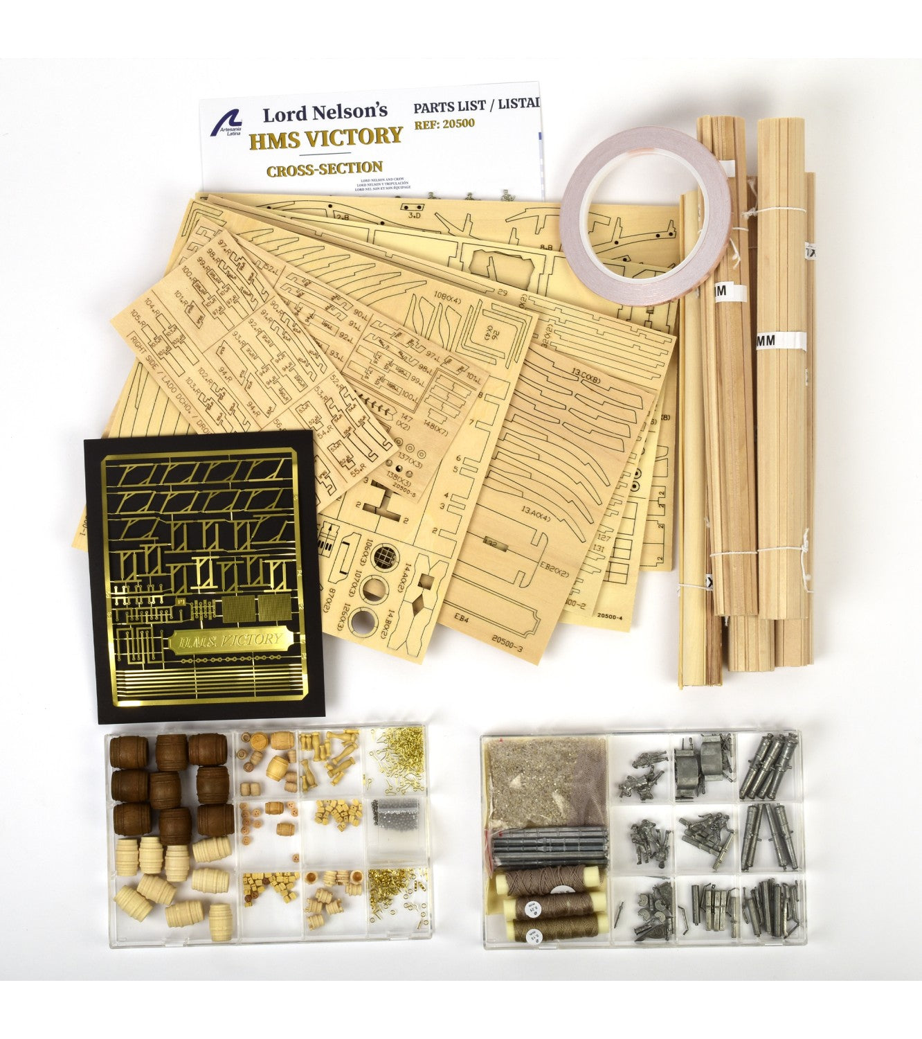 HMS Victory's Cross-Section. 1:72 Wooden Model Ship Kit Boat ART20500
