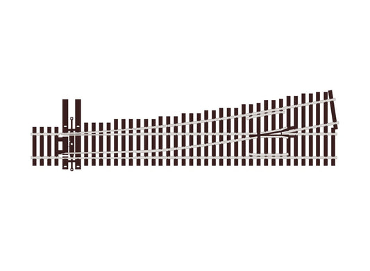 PECO Turnout, #6 Radius, Left Hand, Unifrog HO SCALE TRACK SL-U8362