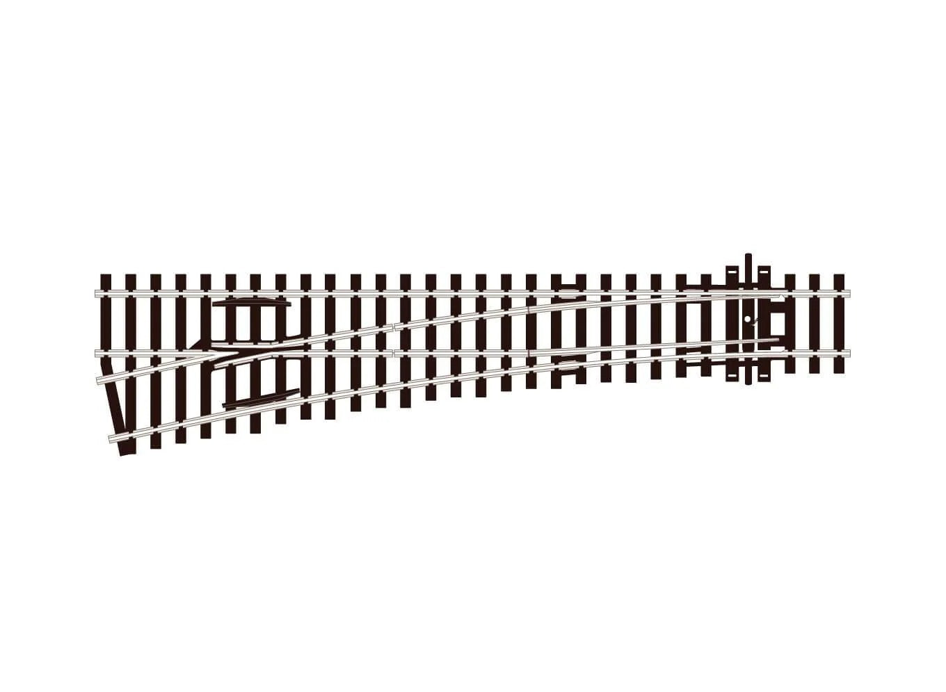 PECO CODE 100 Turnout, Medium Radius, Left Hand HO SCALE TRACK SL-96