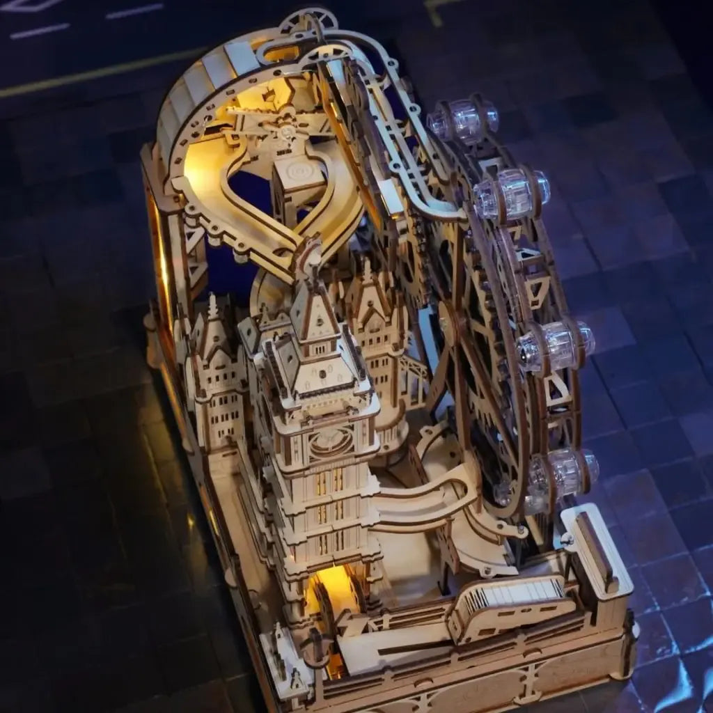 ROKR London Marble Run – Marble Travel 3D Wooden Puzzle