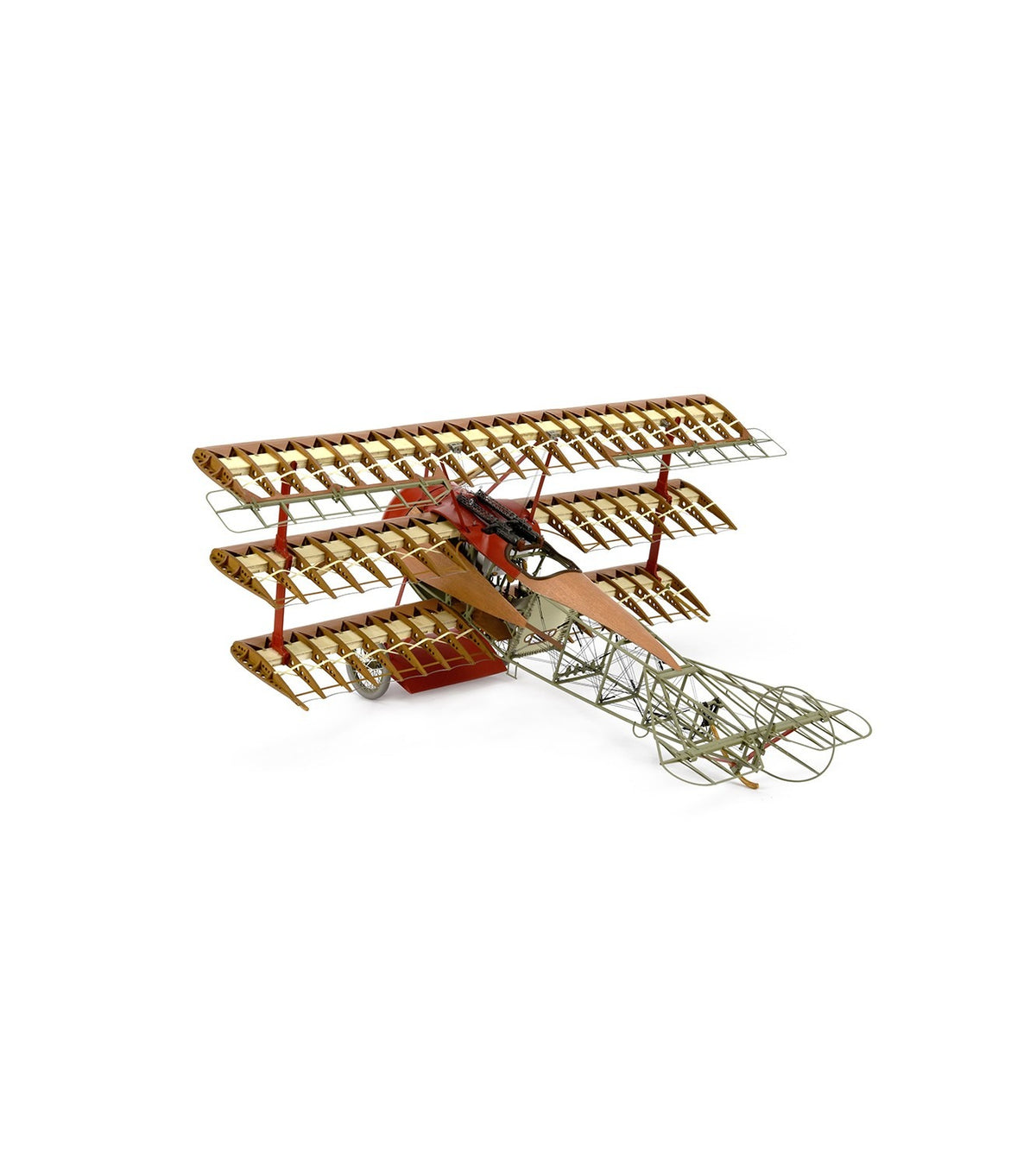 Fighter Fokker Dr I. 1:16 Wooden and Metal Aircraft Model