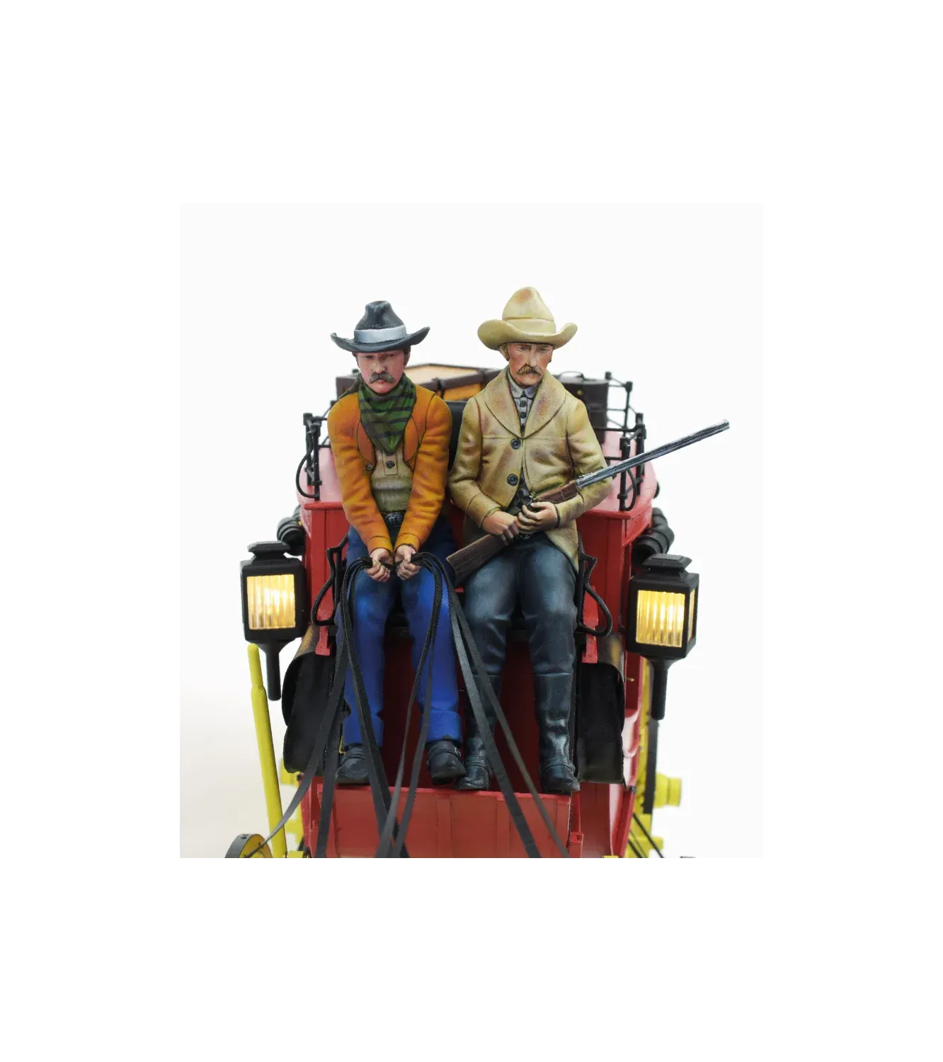 Set of 4 resin figures for STAGECOACH Stagecoach - Scale 1/12
