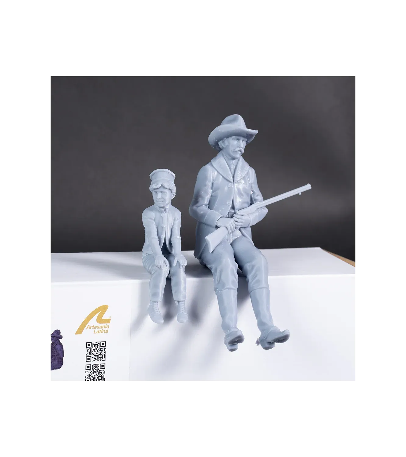 Set of 4 resin figures for STAGECOACH Stagecoach - Scale 1/12