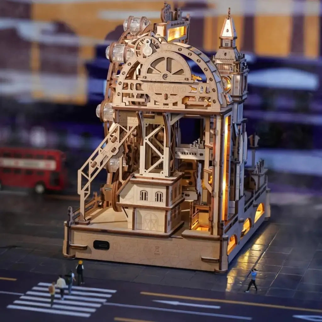 ROKR London Marble Run – Marble Travel 3D Wooden Puzzle