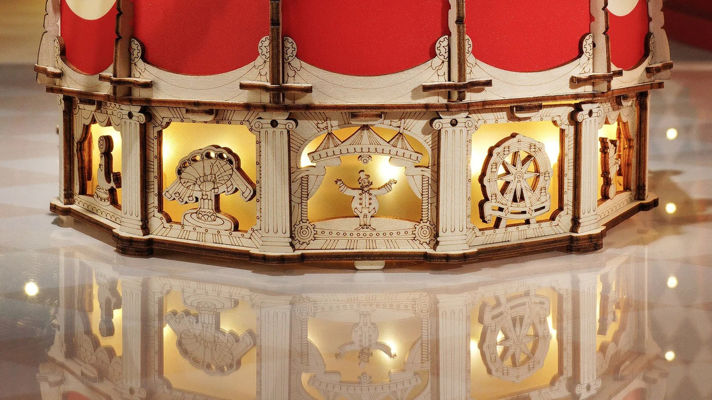 ROKR Tilt-A-Whirl DIY Music Box 3D Wooden Puzzle