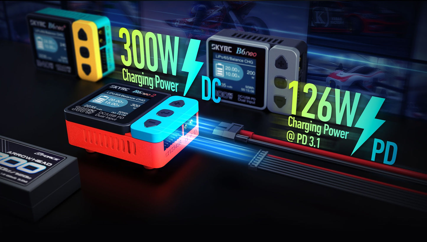 SkyRC B6neo 2 Smart Charger - Crimson Sky