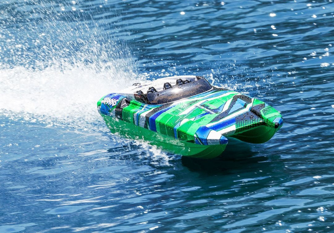 Traxxas DCB M41 Widebody 40" Catamaran High Performance Race Boat Green TRA57046-4GREENR