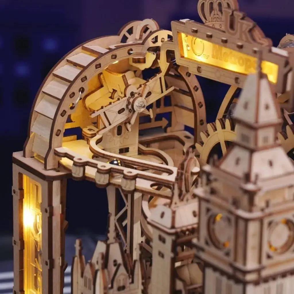 ROKR London Marble Run – Marble Travel 3D Wooden Puzzle