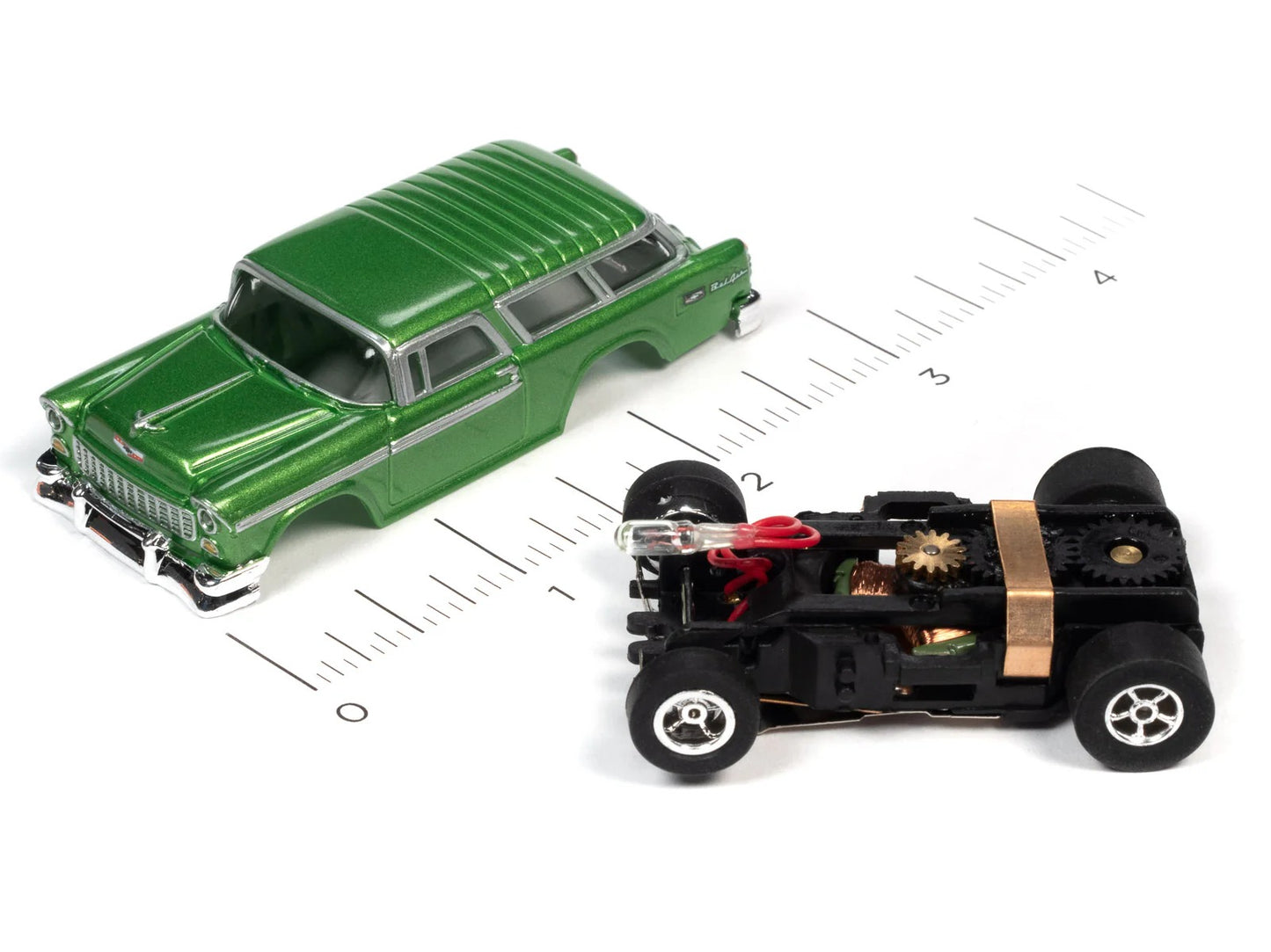 Flamethrower - X-Traction - 1955 Chevy Nomad Green Slot Car