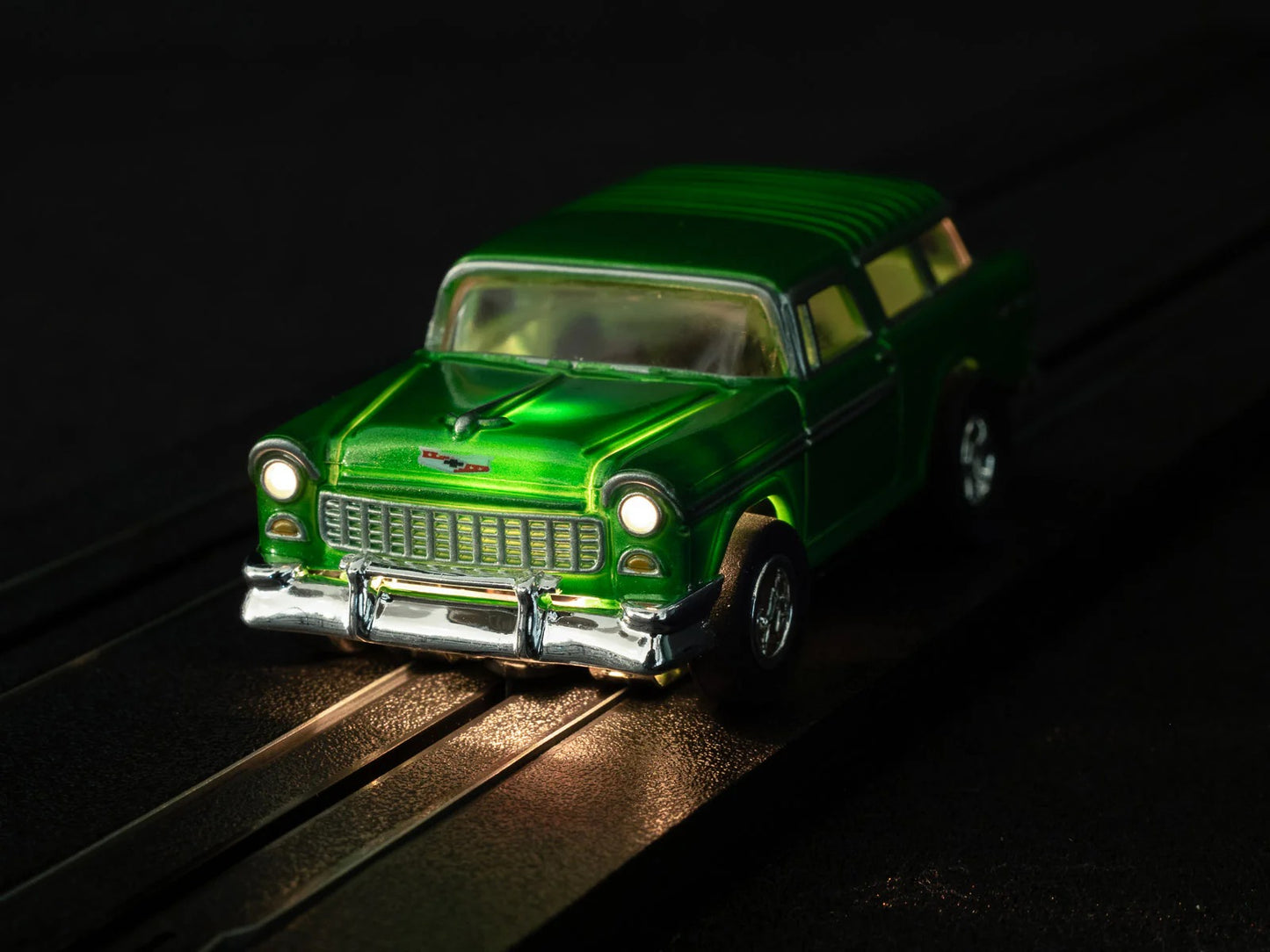 Flamethrower - X-Traction - 1955 Chevy Nomad Green Slot Car