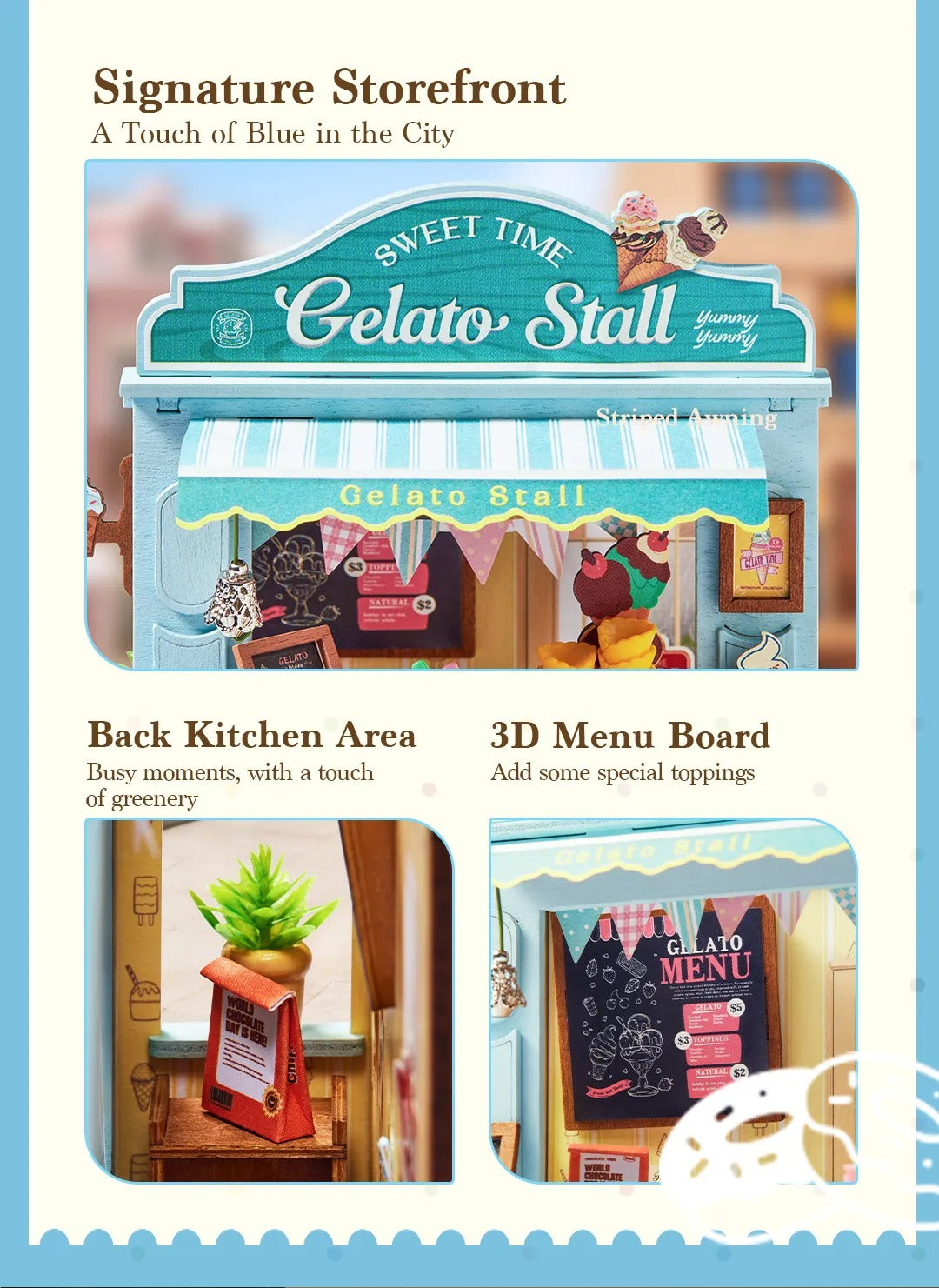 Rolife DIY Miniature House - Gelato Stall Shop DS052
