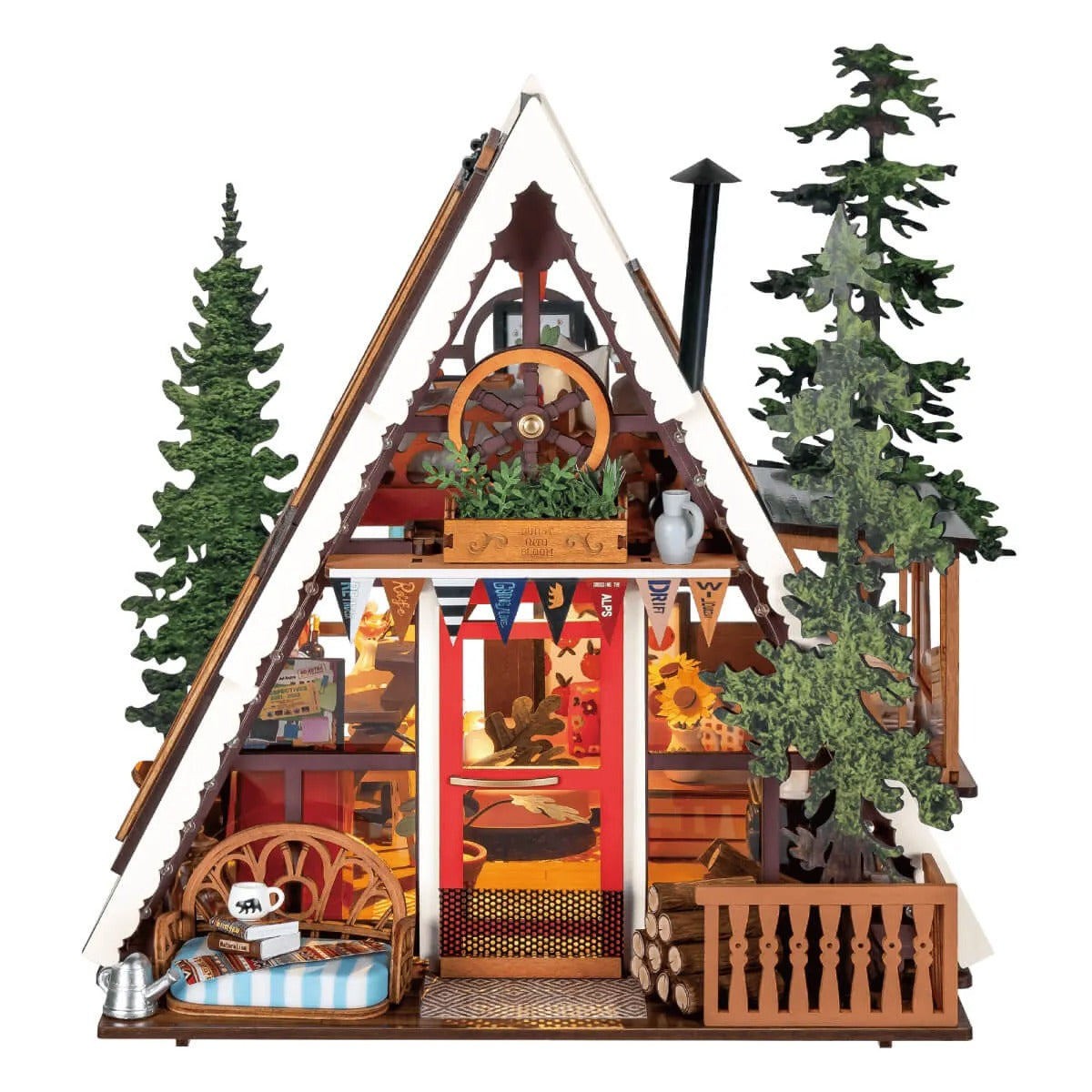 Rolife A-Frame Cabin DIY Miniature House Kit