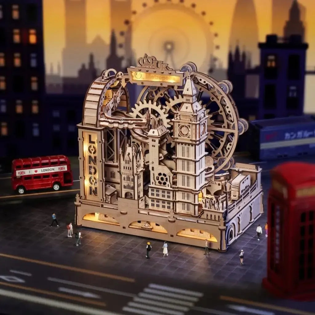 ROKR London Marble Run – Marble Travel 3D Wooden Puzzle