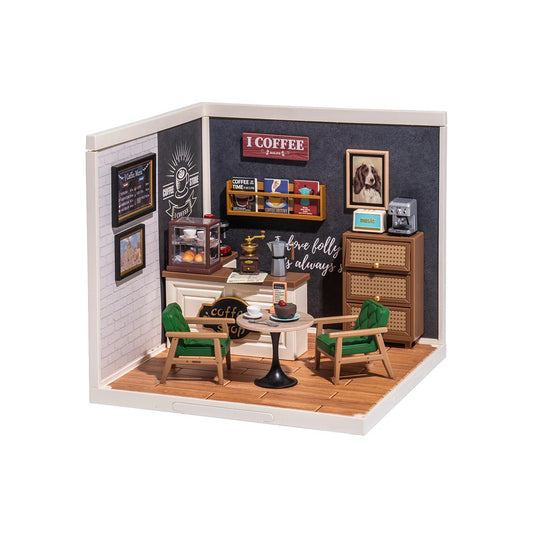 Rolife Super Creator Daily Inspiration Cafe Plastic DIY Miniature House Kit ROE