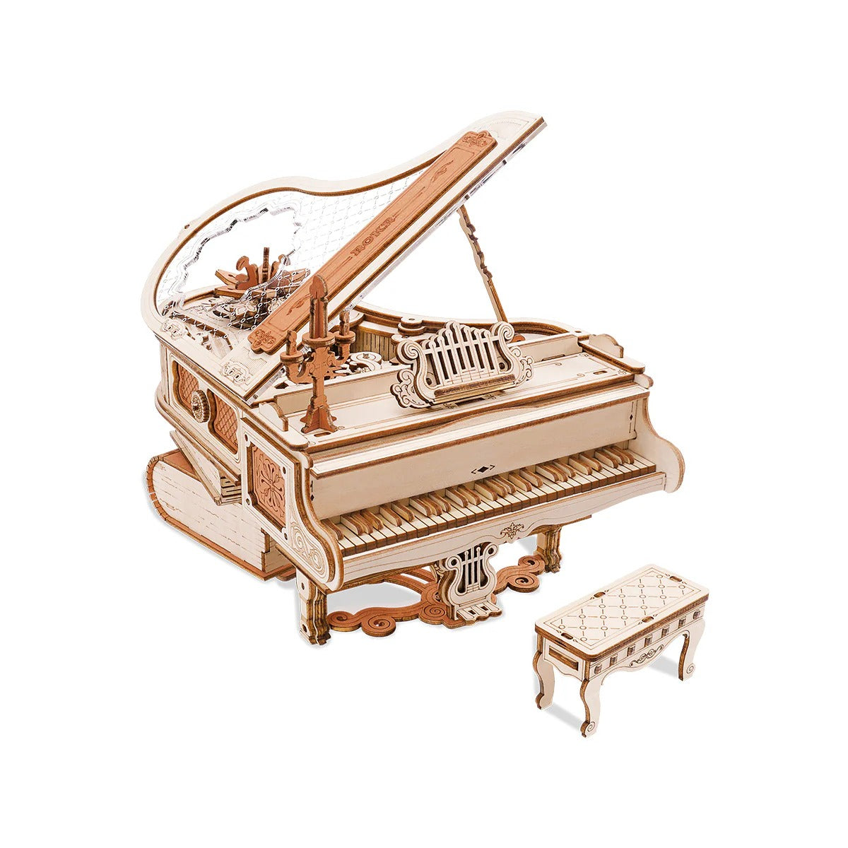 ROKR Magic Piano Mechanical Music Box 3D Wooden Puzzle