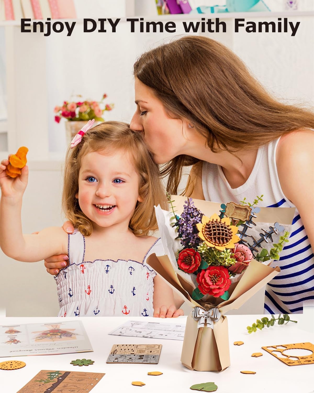 Rowood Wooden Flower Bouquet