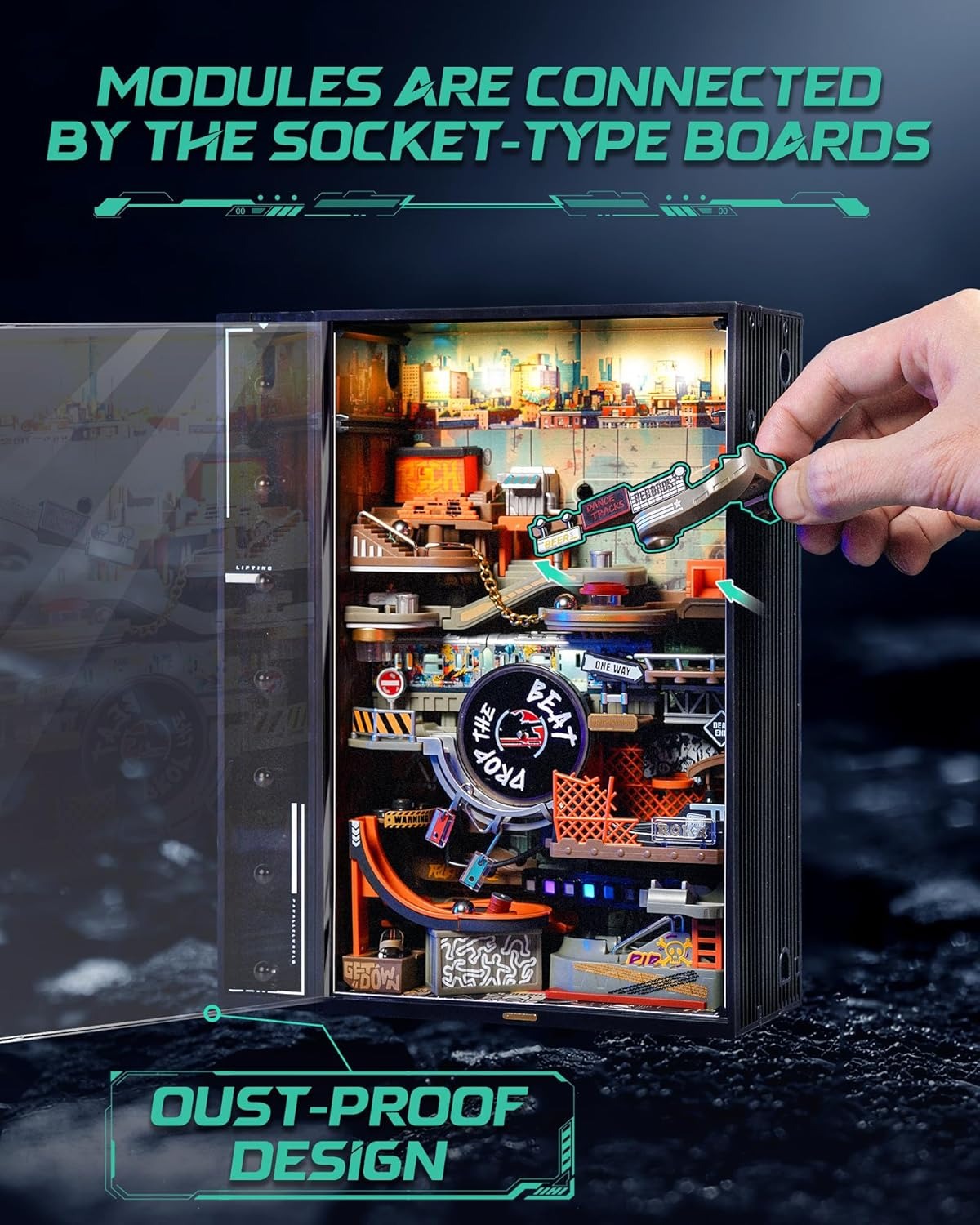 ROKR Hip-Hop Street Marble Run Mechanical 3D Puzzle